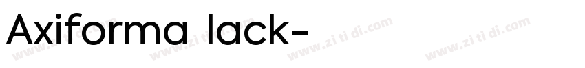 Axiforma Black字体转换